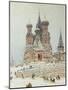 St. Basil's Cathedral, Red Square, Moscow, c.1917-Nikolay Nikanorovich Dubovskoy-Mounted Giclee Print