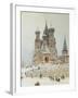 St. Basil's Cathedral, Red Square, Moscow, c.1917-Nikolay Nikanorovich Dubovskoy-Framed Giclee Print