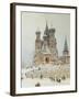 St. Basil's Cathedral, Red Square, Moscow, c.1917-Nikolay Nikanorovich Dubovskoy-Framed Giclee Print