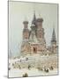 St. Basil's Cathedral, Red Square, Moscow, c.1917-Nikolay Nikanorovich Dubovskoy-Mounted Giclee Print