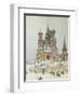 St. Basil's Cathedral, Red Square, Moscow, c.1917-Nikolay Nikanorovich Dubovskoy-Framed Premium Giclee Print