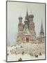 St. Basil's Cathedral, Red Square, Moscow, c.1917-Nikolay Nikanorovich Dubovskoy-Mounted Premium Giclee Print