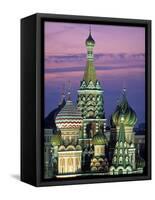 St. Basil's Cathedral, Red Square, Moscow, Russia-Peter Adams-Framed Stretched Canvas