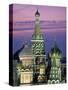 St. Basil's Cathedral, Red Square, Moscow, Russia-Peter Adams-Stretched Canvas