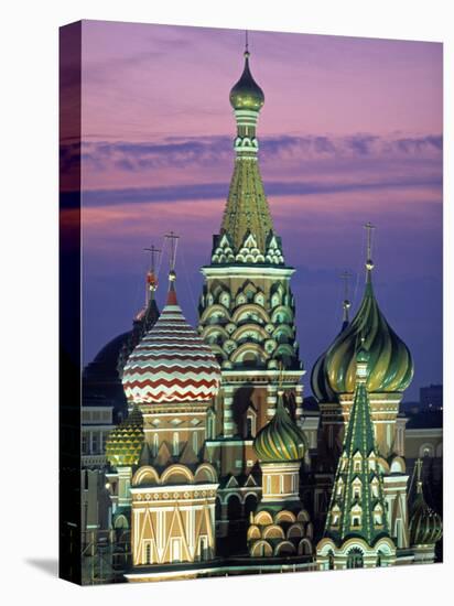 St. Basil's Cathedral, Red Square, Moscow, Russia-Peter Adams-Stretched Canvas