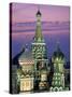 St. Basil's Cathedral, Red Square, Moscow, Russia-Peter Adams-Stretched Canvas