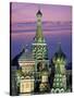 St. Basil's Cathedral, Red Square, Moscow, Russia-Peter Adams-Stretched Canvas