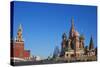 St. Basil's Cathedral, Red Square, UNESCO World Heritage Site, Moscow, Russia, Europe-Bruno Morandi-Stretched Canvas