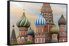 St. Basil's Cathedral, UNESCO World Heritage Site, Moscow, Russia, Europe-Miles Ertman-Framed Stretched Canvas