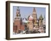 St. Basil's Christian Cathedral in Winter Snow, Moscow, Russia-Gavin Hellier-Framed Photographic Print