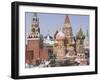 St. Basil's Christian Cathedral in Winter Snow, Moscow, Russia-Gavin Hellier-Framed Photographic Print