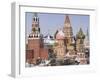 St. Basil's Christian Cathedral in Winter Snow, Moscow, Russia-Gavin Hellier-Framed Photographic Print