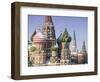 St. Basil's Christian Cathedral in Winter Snow, Moscow, Russia-Gavin Hellier-Framed Photographic Print