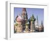 St. Basil's Christian Cathedral in Winter Snow, Moscow, Russia-Gavin Hellier-Framed Photographic Print