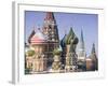 St. Basil's Christian Cathedral in Winter Snow, Moscow, Russia-Gavin Hellier-Framed Photographic Print