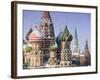 St. Basil's Christian Cathedral in Winter Snow, Moscow, Russia-Gavin Hellier-Framed Photographic Print