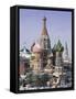 St. Basil's Christian Cathedral in Winter Snow, Moscow, Russia-Gavin Hellier-Framed Stretched Canvas