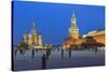 St. Basils Cathedral and the Kremlin in Red Square, Moscow, Russia-Gavin Hellier-Stretched Canvas