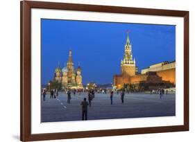 St. Basils Cathedral and the Kremlin in Red Square, Moscow, Russia-Gavin Hellier-Framed Photographic Print