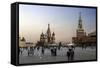 St. Basils Cathedral and the Kremlin in Red Square, Moscow, Russia-Gavin Hellier-Framed Stretched Canvas