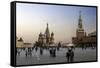 St. Basils Cathedral and the Kremlin in Red Square, Moscow, Russia-Gavin Hellier-Framed Stretched Canvas