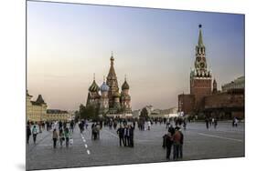 St. Basils Cathedral and the Kremlin in Red Square, Moscow, Russia-Gavin Hellier-Mounted Photographic Print