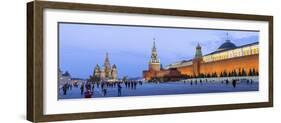 St Basils Cathedral and the Kremlin in Red Square, Moscow, Russia-Gavin Hellier-Framed Photographic Print