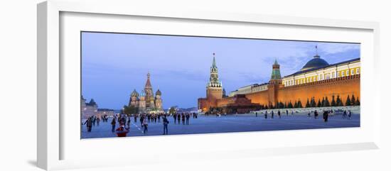 St Basils Cathedral and the Kremlin in Red Square, Moscow, Russia-Gavin Hellier-Framed Photographic Print