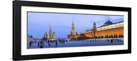 St Basils Cathedral and the Kremlin in Red Square, Moscow, Russia-Gavin Hellier-Framed Photographic Print