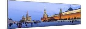 St Basils Cathedral and the Kremlin in Red Square, Moscow, Russia-Gavin Hellier-Mounted Photographic Print