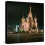 St Basils Cathedral at Night-CM Dixon-Stretched Canvas