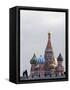 St. Basils Cathedral in the Evening, Red Square, UNESCO World Heritage Site, Moscow, Russia, Europe-Lawrence Graham-Framed Stretched Canvas