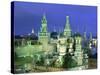 St. Basils Cathedral, Red Square, Moscow, Russia-Jon Arnold-Stretched Canvas