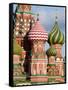 St. Basils Cathedral, Red Square, UNESCO World Heritage Site, Moscow, Russia, Europe-Lawrence Graham-Framed Stretched Canvas