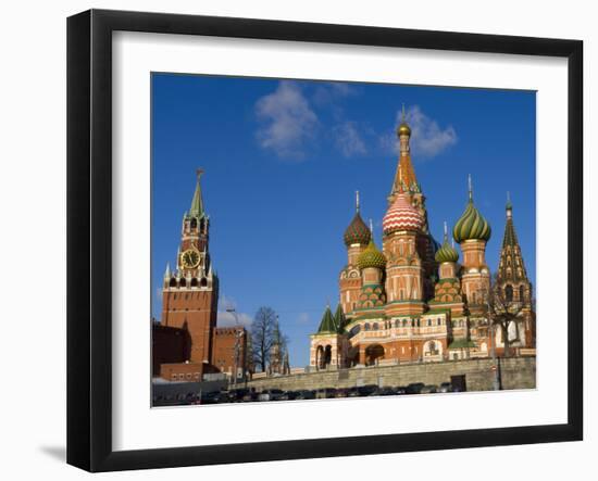 St. Basils Cathedral, Red Square, UNESCO World Heritage Site, Moscow, Russia, Europe-Lawrence Graham-Framed Photographic Print