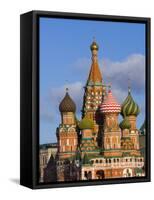 St. Basils Cathedral, Red Square, UNESCO World Heritage Site, Moscow, Russia, Europe-Lawrence Graham-Framed Stretched Canvas