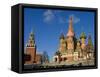 St. Basils Cathedral, Red Square, UNESCO World Heritage Site, Moscow, Russia, Europe-Lawrence Graham-Framed Stretched Canvas