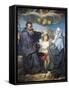 St Benedict and St Scholastica-Domenico Corvi-Framed Stretched Canvas