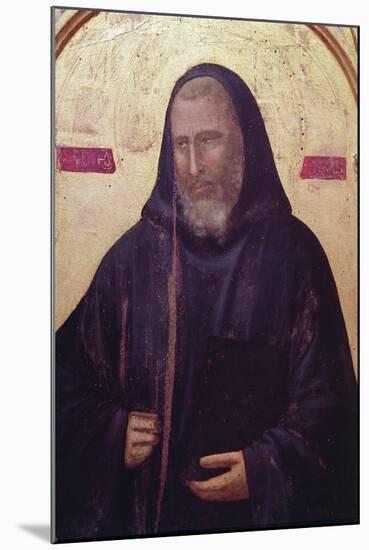 St. Benedict, Far Right Panel of the Badia Altarpiece, C.1301 (Detail)-Giotto di Bondone-Mounted Giclee Print