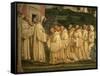 St Benedict of Nursia Prays with his Monks, Fresco-Giovanni Antonio Bazzi Sodoma-Framed Stretched Canvas
