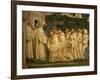 St Benedict of Nursia Prays with his Monks, Fresco-Giovanni Antonio Bazzi Sodoma-Framed Giclee Print