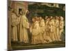 St Benedict of Nursia Prays with his Monks, Fresco-Giovanni Antonio Bazzi Sodoma-Mounted Giclee Print