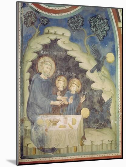 St. Benedict Orders a Raven to Take the Poisoned Bread-null-Mounted Giclee Print