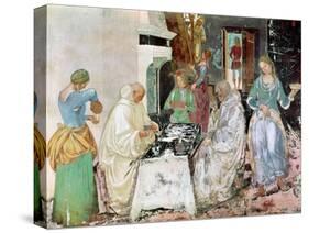 St. Benedict Receiving Hospitality, from the Life of St. Benedict, 1497-98-L. Signorelli-Stretched Canvas