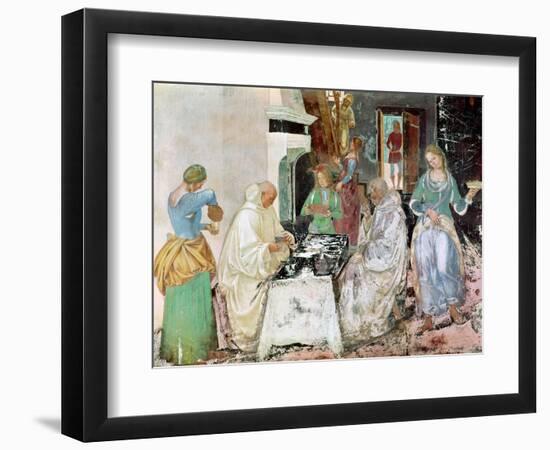 St. Benedict Receiving Hospitality, from the Life of St. Benedict, 1497-98-L. Signorelli-Framed Giclee Print