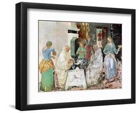 St. Benedict Receiving Hospitality, from the Life of St. Benedict, 1497-98-L. Signorelli-Framed Giclee Print