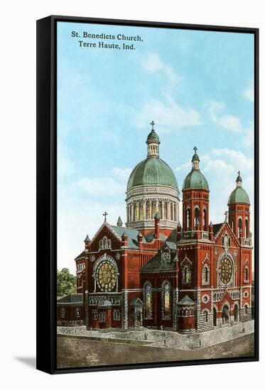 St. Benedict's Church, Terre Haute, Indiana-null-Framed Stretched Canvas