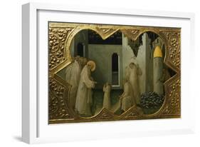 St. Benedict Saving Life of Young Monk, Detail from Predella of Coronation of Virgin, 1414-Lorenzo Monaco-Framed Giclee Print