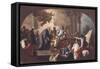 St Benedict Welcomes Totila-Francesco de Mura-Framed Stretched Canvas