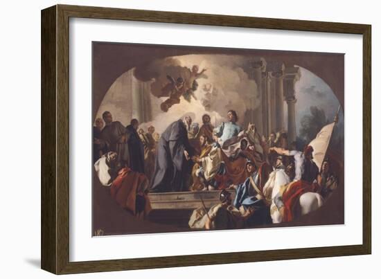 St Benedict Welcomes Totila-Francesco de Mura-Framed Giclee Print